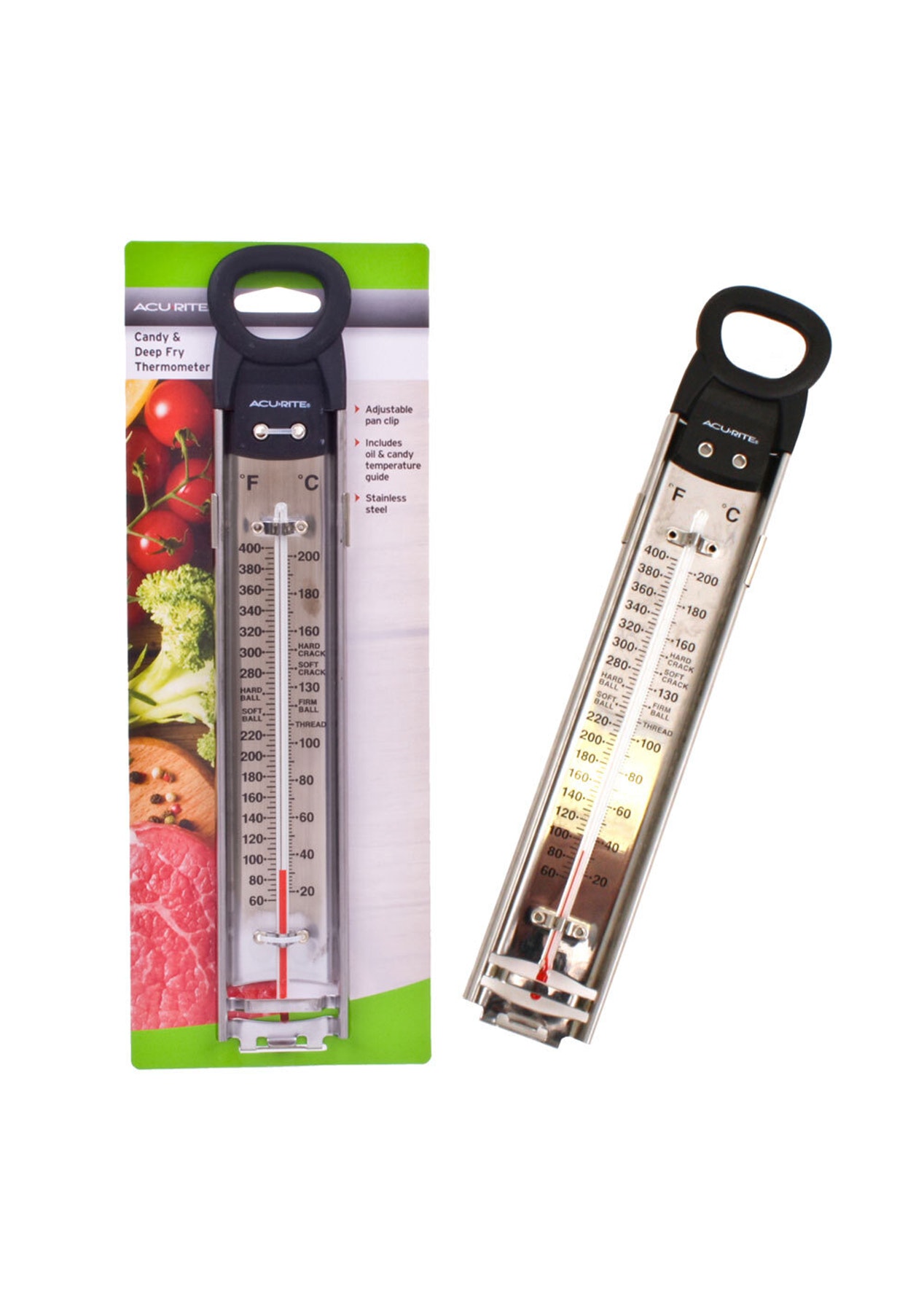 ACU RITE Chocolate Candy and Deep Fry Stainless Steel Thermometer Indulge Cake Supplies