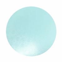 round blue masonite cake board